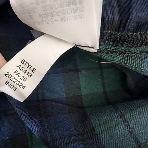 J. Crew Shirt 2X Black Watch Plaid Button Up Stretch Cotton Poplin Signature Fit - Picture 11 of 11